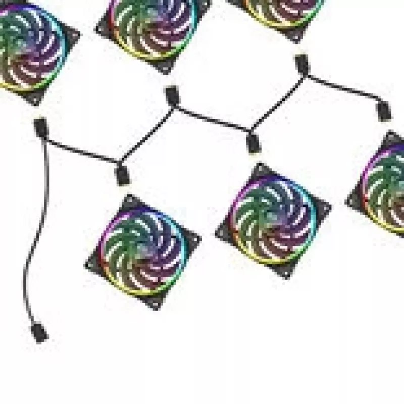 RGB-jakaja Akasa AK-CBLD13-85BK 1-6 osoitettava LED-jakokaapeli