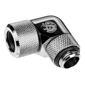 BitsPower BP-E90RMLA12 tietokoneen nestekierron letku — messinki, 12 mm halkaisija, hopea
