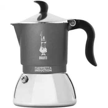 Induktioliesikahvipannu BIALETTI FIAMMETTA 2 kupille, harmaa