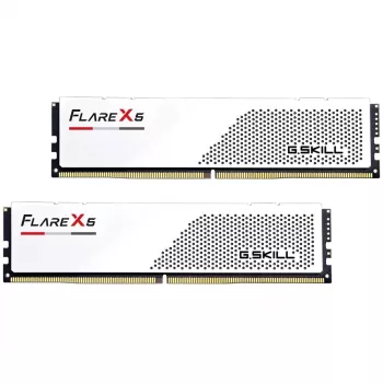 DIMM 64 GB DDR5-6000 (2x 32 GB) Dual-Kit, keskusmuisti valkoinen, F5-6000J3636F32GX2-FX5W, Flare X5, INTEL XMP, AMD EXPO