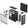 Fractal Design Pop 2 Air musta Solid Midi-Tower-PC-kotelo — ATX-tuki, 3x 120 mm etutuulettimet, 2,5/3,5 inch asemapaikat, 215×481×462 mm