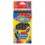 Colorino Kids kolmikulmaiset värikynät 12 väriä (teroitin mukana) musta puu