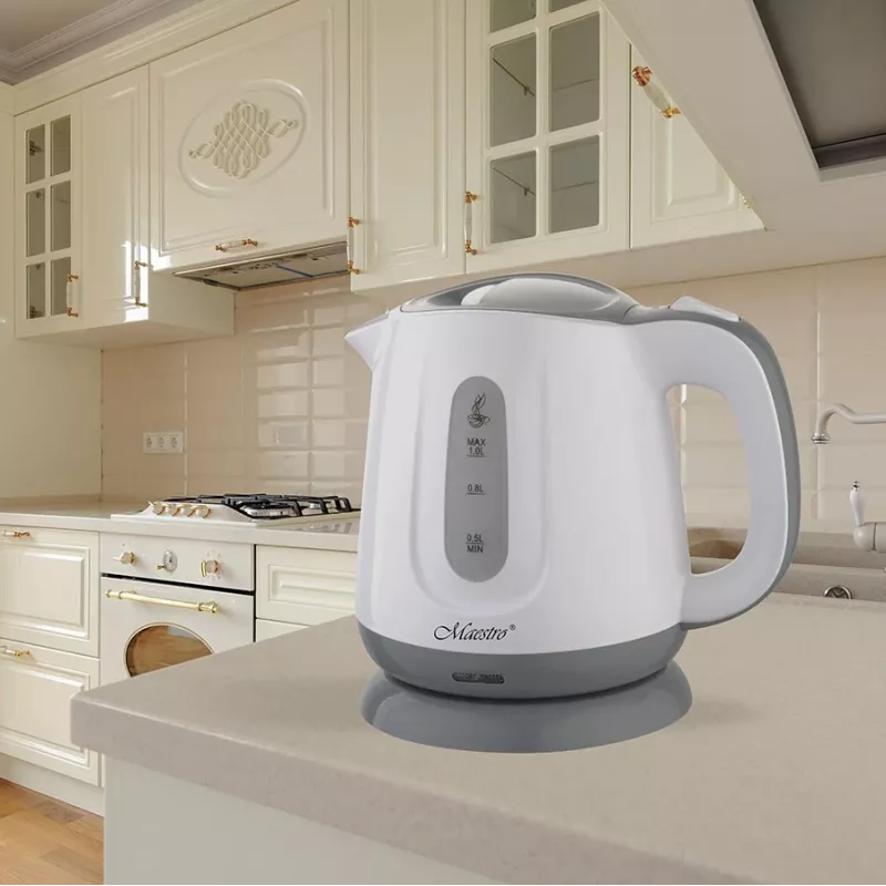Sähköinen vedenkeitin Feel Maestro 1 l 1100 W harmaa valkoinen