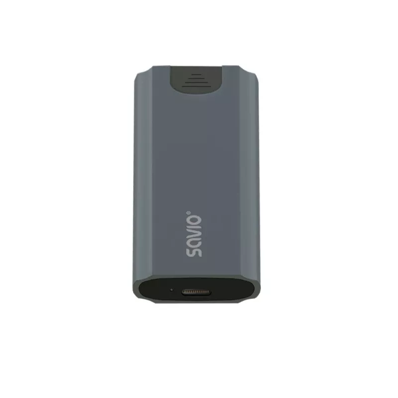 M.2 SSD-kotelo SAVIO AK-67 harmaa, USB 10 Gbit/s, tuki yksittäisille M.2-asemille