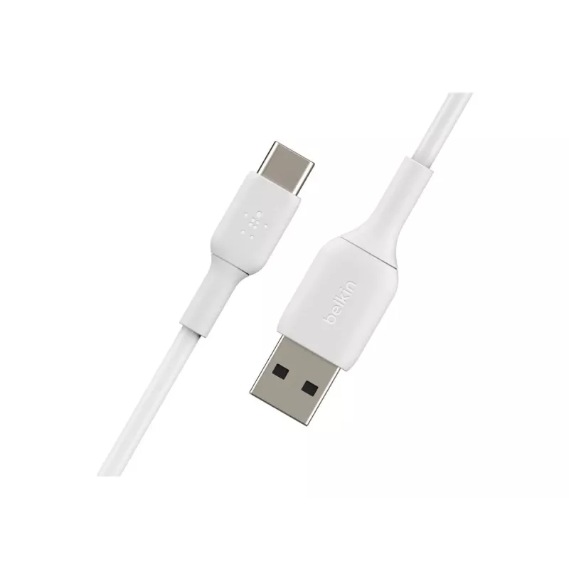Kaapeli PVC USB-C - USB-A 15 cm valkoinen
