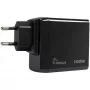PD-laturi INTER-TECH PD-3100 100W USB-C musta pika-virtalähde