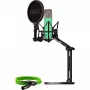 NT1 Signature + XLR-kaapeli + pöytämikrofonivarsi, mikrofoni vaaleanvihreä, paketti