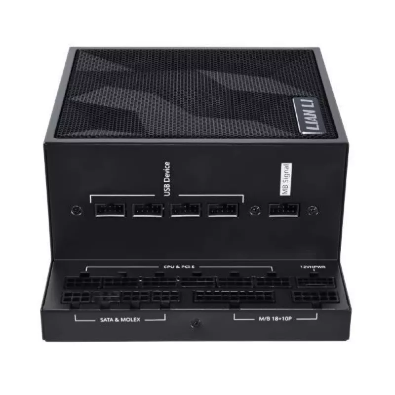 Lian Li EDGE EG0850 850W -virtalähde, 80 PLUS Platinum, ATX 3.1, PCIe 5.1, musta