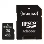 MUISTI MICRO SDHC 4GB C10/W/ADAPTER 3413450 INTENSO
