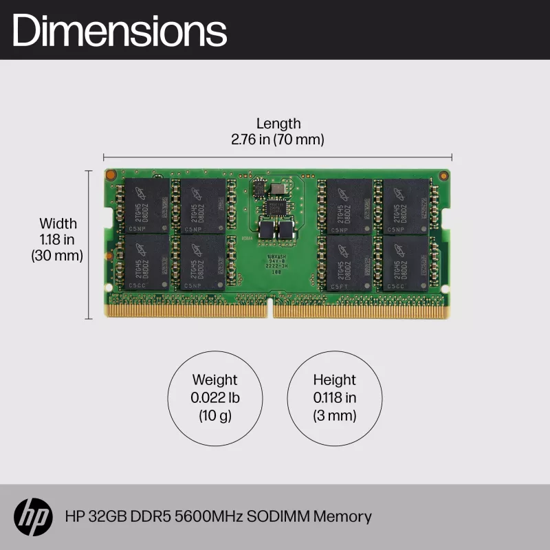 HPE - DDR5 - moduuli - 32 GB - SO-DIMM 262-Pin - 5600 MHz / PC5-44800 1.1 V