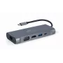 Gembird A-CM-COMBO7-01 kannettavan telakka/porttitoistin USB 3.2 Gen 1 (3.1 Gen 1) Type-A harmaa