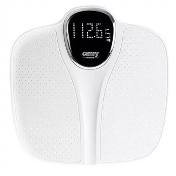 Kylpyhuonevaaka Camry CR 8171w — digitaalinen vaaka, max. 180 kg, 50 g tarkkuus, BMI-laskenta, valkoinen