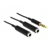 Audiokaapeli DeLOCK 65575 0,25 m 3,5 mm 2 x 3,5 mm musta