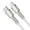 USB-C Lightning-kaapeli Baseus Cafule 1 m, 20 W, sinkkikotelo, valkoinen
