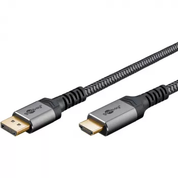 Goobay 65269 videokaapeliadapteri 2 m DisplayPort HDMI harmaa (65269)