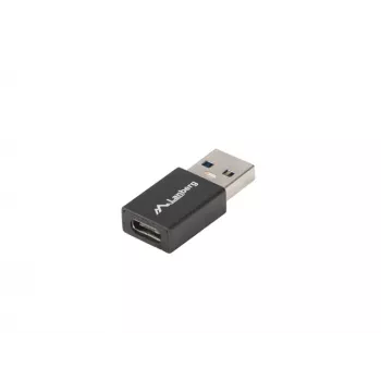 Lanberg AD-UC-UA-01 kaapeliadapteri USB 3.0 Type-A - USB 3.0 Type-C musta (AD-UC-UA-01)