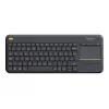 Logitech Wireless Touch Keyboard K400 Plus - näppäimistö - langaton - 2,4 GHz - sveitsiläinen - musta