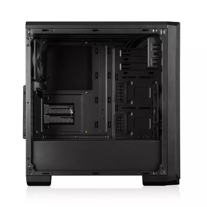 PC-kotelo MODECOM Oberon Pro Midi Tower — musta, tukee ATX/microATX/ITX, 7 laajennuspaikkaa, jopa 395 mm GPU, 5 HDD/3 SSD-paikkaa