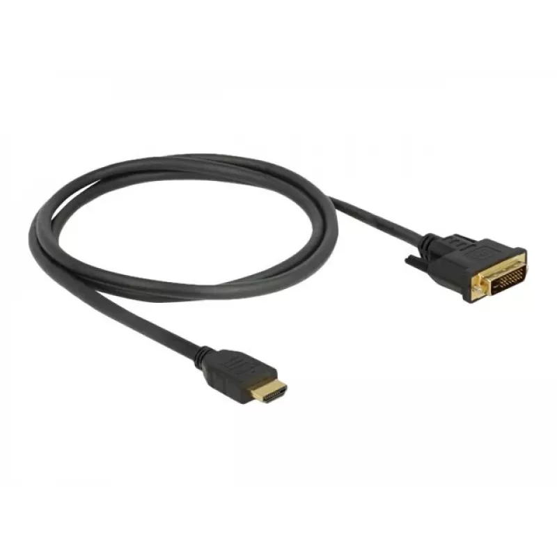 DeLOCK 85652 videokaapelisovitin 1 m HDMI Type-A (Standard) DVI musta (85652)