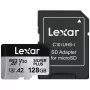 Flash-muisti Lexar 128 GB UHS-I MicroSDXC Professional SILVER PLUS