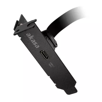 Akasa Low Profile PCI -kiinnikeadapteri USB 3.1 Type-C - musta - adapteri - digitaali/data