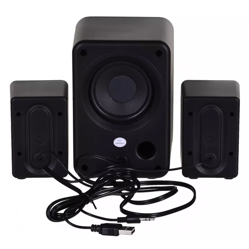 DEFENDER kaiuttimet V11 11 W johdollinen 2.1 pöytäsatelliittikaiuttimet, USB 5 V, musta