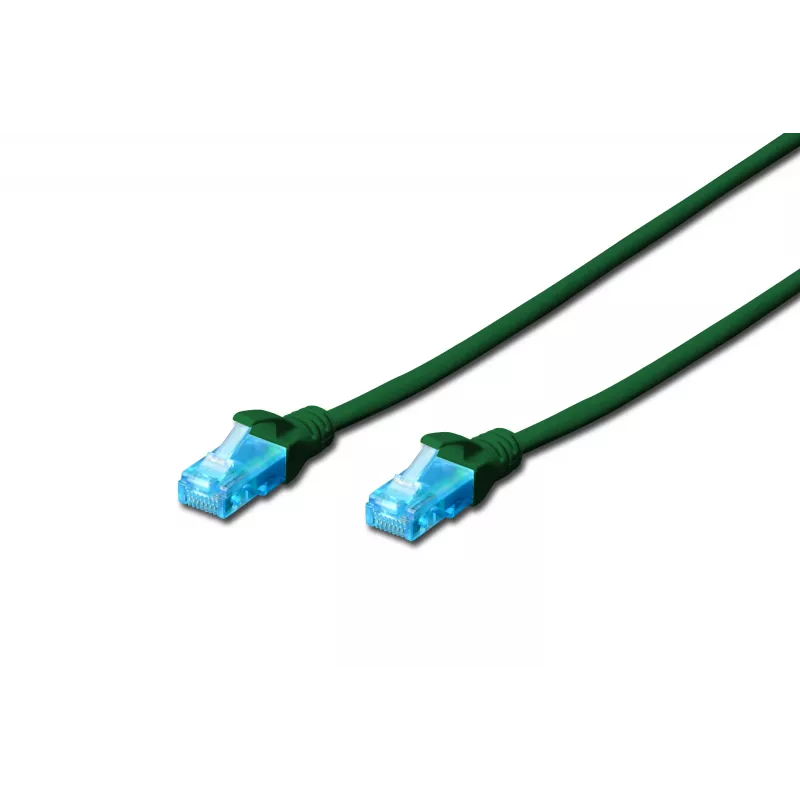 Assmann Digitus CAT 5e U-UTP verkkokaapeli. PVC. AWG 26/7. Pituus 2 m. Väri vihreä (DK-1512-020/G)