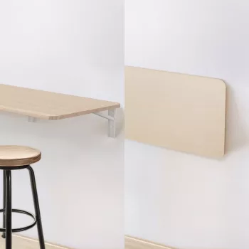 Seinälle asennettava klapphylly MACLEAN MC-128 WD 100×40 cm puujäljitelmä