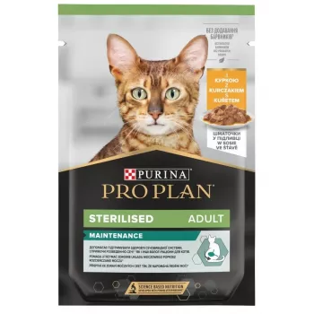 PURINA Pro Plan Cat Sterilised Maintenance Chicken - märkäruoka kissoille - 85 g