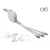 USB-kaapeli DeLOCK 85850 0,98 m USB 2.0 USB A USB C/Micro-USB B/Lightning