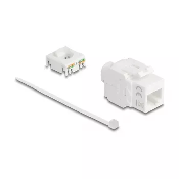 Delock 90722 Keystone-moduuli RJ45 - LSA Cat.6A UTP, 180 astetta, työkaluton
