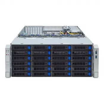 4U rack-palvelin GIGABYTE S453-S70-AAV1 — kahden kannan LGA4677, DDR5, 16 DIMM, 38x 2,5 tuuman/M.2, 1600W redundantti virtalähde (80 PLUS Titanium)