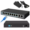Extralink PoE-kytkin CERES 8x 100Mb/s PoE/PoE+, 2x RJ45 uplink 100Mb/s, 96W