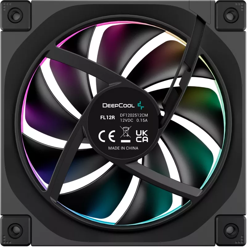 DeepCool FL12R R-FL12R-BKAPN1-G Reverse 120 mm kotelotuuletin, 500-2150 r/min, 33,9 dB, musta