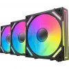 Alpenföhn 84000000228 Wing Boost 4 PWM RGB kotelotuulettimet, 120 mm, 500–1800 rpm, 3 kpl, mustat