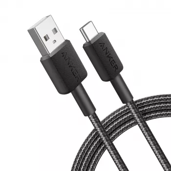 Anker Innovations 322 USB-A - USB-C kaapeli nylon 1,8M musta - kaapeli - digitaali/data
