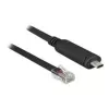 DeLock - sarjasovitin - USB-C - RS-232 x 1 - musta (63912)