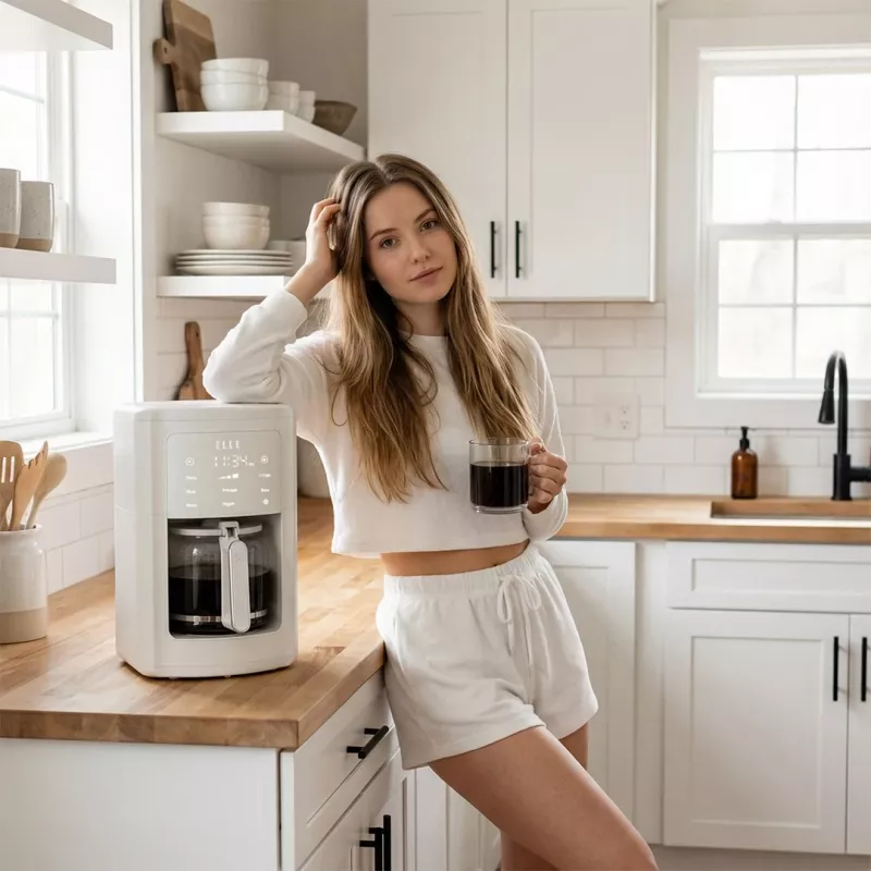 Pour-over-kahvinkeitin Elle EKCMP301WHEU 1,8 l valkoinen suodatinkahvinkeitin