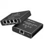 Ethernet-minikytkin QOLTEC 52293 1x4 RJ45, hallitsematon verkkohaaroitin 1-in 4-out