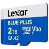 MicroSDXC-muistikortti Lexar BLUE PLUS 2 TB UHS-I, 170 MB/s, U3 V30, vedenpitävä