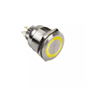 Ilkivaltasuojattu painonappikytkin DimasTech PD197 25 mm Silverline-rengas