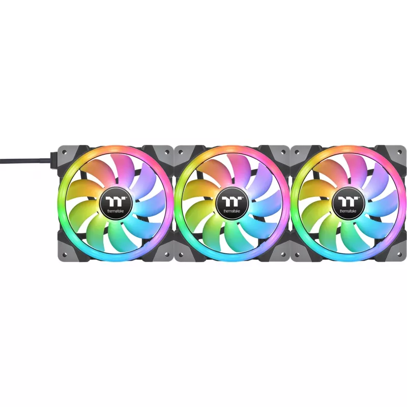 Thermaltake SWAFAN EX12 RGB tietokonekotelon tuuletin TT Premium Edition CL-F143-PL12SW-A, 120 mm, käänteiset siivet, 3 kpl, musta