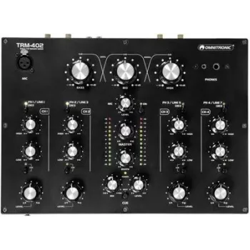 DJ-mikseri Omnitronic TRM-402 4-kanavainen EQ:lla ja FX:llä, malli 10355930