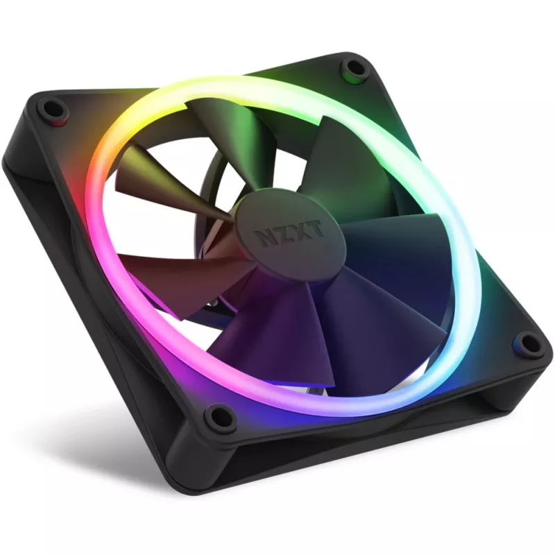 NZXT F120 RGB 120mm ARGB -kotelotuuletin, kolmen pakkaus - musta