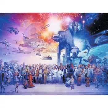 Palapeli TMTOYS Ravensburger Star Wars Episode I–VI Saga, 2000 palaa, 980 mm leveä