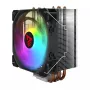 CPU-ilmajäähdytin SAVIO SAVGCOVORTEXX2ARGB 4 lämpöputkella, 120 mm ARGB-tuuletin, musta