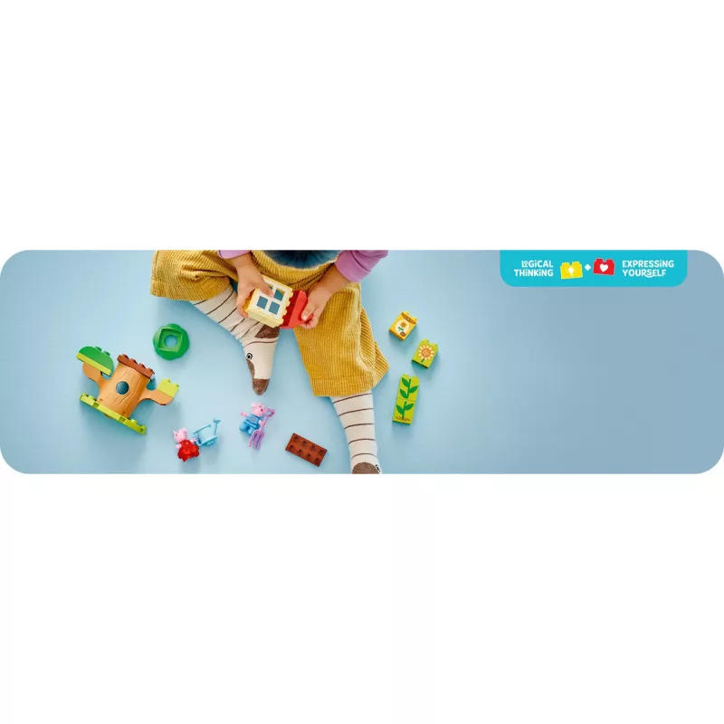 Lego 10431 Duplo Peppa Pig puutarha ja puumaja leikkisetti