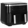 Severin FR 2453 Double -kiertoilmakypsennin 3,25 L 2850 W musta hopea