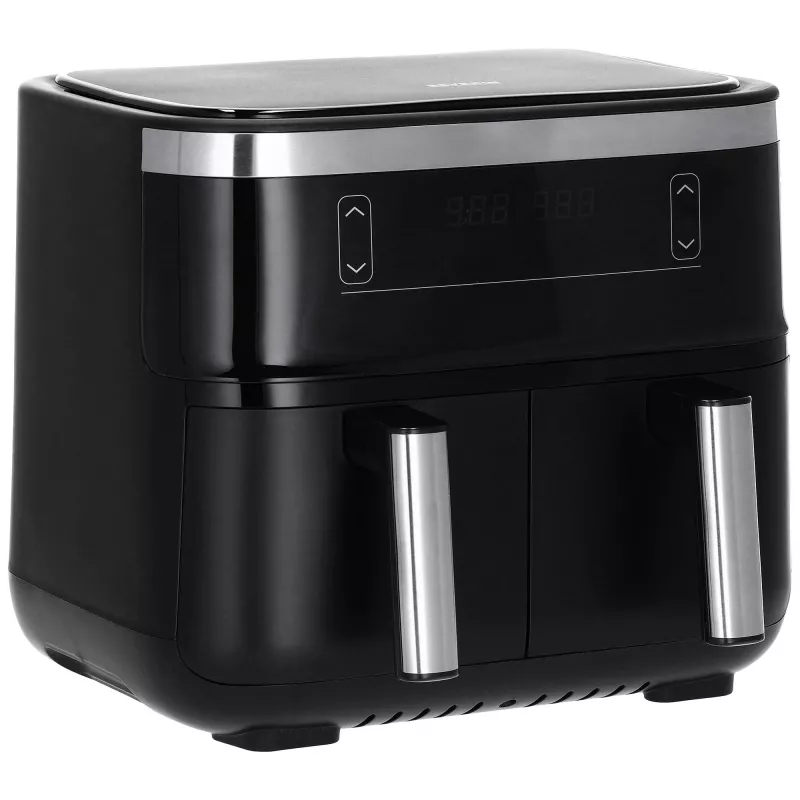 Severin FR 2453 Double -kiertoilmakypsennin 3,25 L 2850 W musta hopea