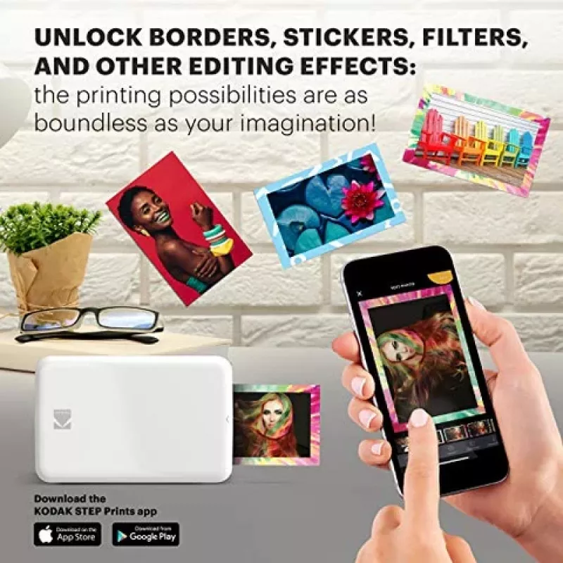 Kodak STEP RODMP20AMZW kannettava valokuvatulostin ZINK 2x3'' Bluetooth
